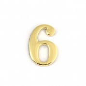 Цифра дверная Apecs DN-01-6-Z-G золото